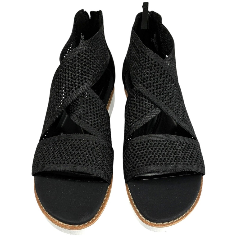 Easy Spirit Wander2 Black 8.5M Strappy Sandals Rear Zip Arch Support‎ W/ Box - Picture 3 of 8